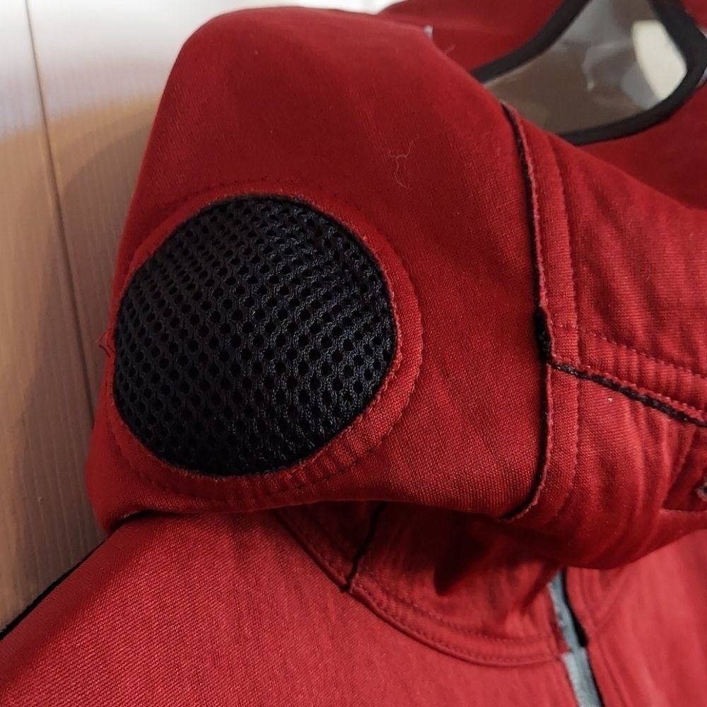 AI Riders On The Storm Red Goggle Ski Hooded Jacket - Picture 5 of 9